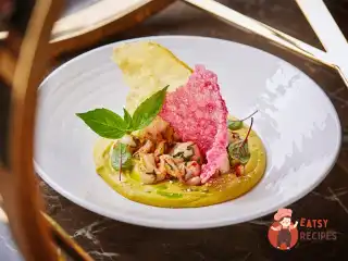 Хумус з батату з креветкою