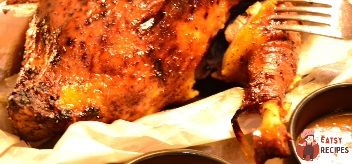 Качка, запечена в апельсиново-медовій глазурі