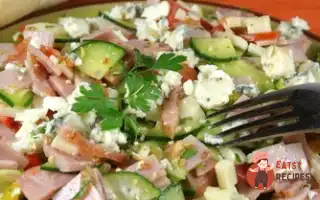 Салат Із Сиру З Шинкою Та Овочами