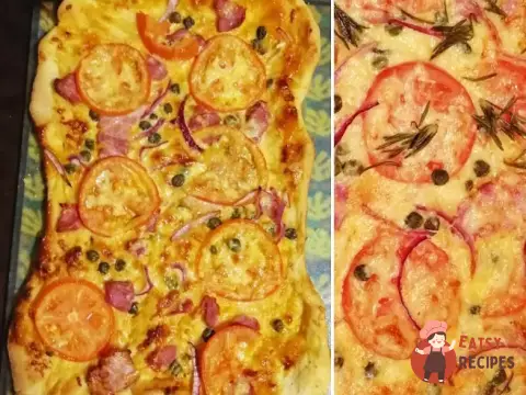Піца з беконом та каперсами