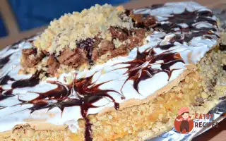 Меренговий Торт З Молочним Кремом, Карамеллю Та Горішками