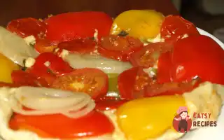 Овочевий Тарт Із Помідорами, Болгарським Перцем, Цибулею
