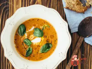 Суп із печених томатів чері