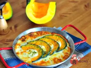 Гарбузовий гратен з шинкою