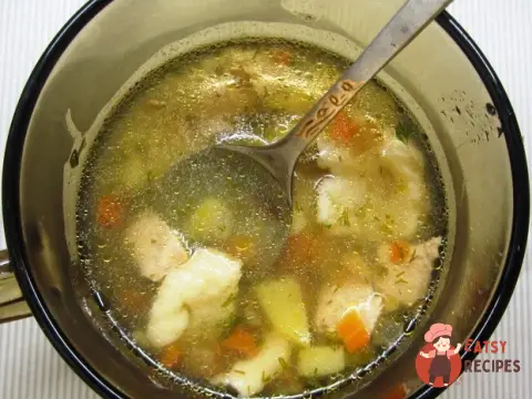 Суп курячий з галушками