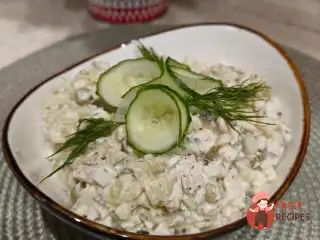 Олів'є зі свіжим огірком та куркою