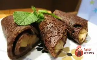 Шоколадні Млинці З Карамельними Яблуками