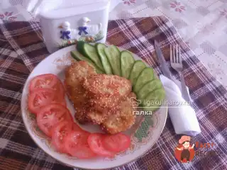 Свинячі відбивні в кунжуті