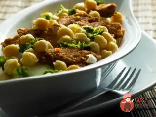 Турецький горох (нут) із соусом