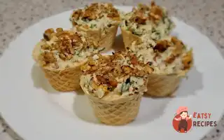 Тарталетки З Плавленим Сиром І Волоськими Горіхами