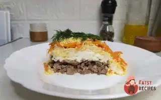 Салат із курячої печінки