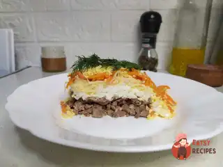 Салат із курячої печінки