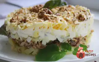 Салат «Мільфей» З Риби Та Картоплі