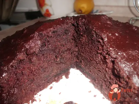 Шоколадний кекс із кремом