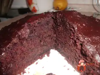 Шоколадний кекс із кремом