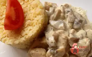 Індичка З Грибами У Вершковому Соусі З Булгуром