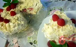 Торт Безе З Малиною