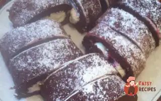 Шоколадний Рулет З Вишнею Та Збитими Вершками