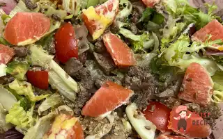 Теплий Салат З Печінкою Та Червоними Апельсинами