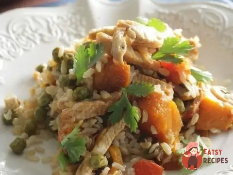 Пряний плов з овочами та індичкою