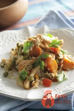 Пряний плов з овочами та індичкою