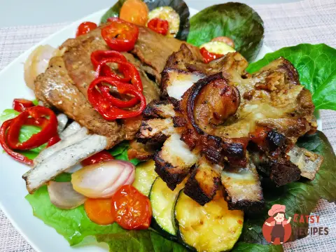 Баранські ребра з овочами