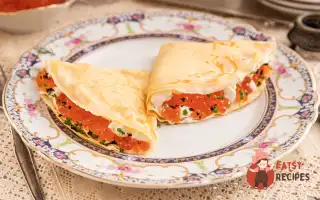 Млинці З Ікрою Та Вершковим Соусом