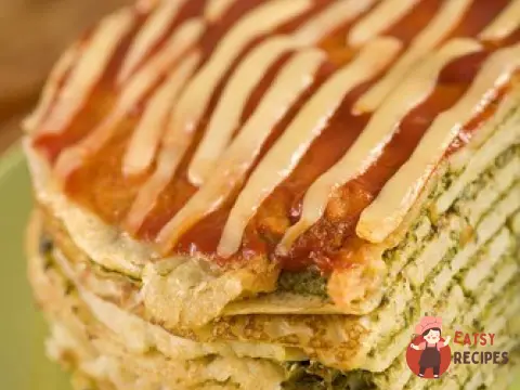 Млинець з травами і грибною начинкою