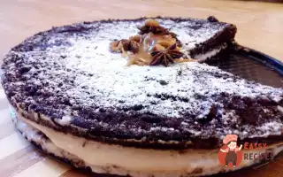 Пористий Шоколадний Торт З Панна Котта