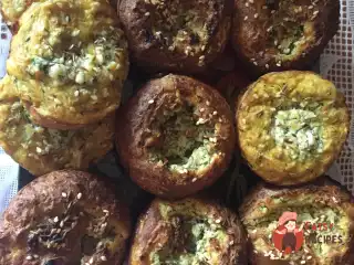 Кабачкові кекси з сирною начинкою