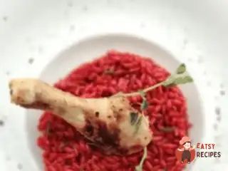 Бурякове різотто з куркою