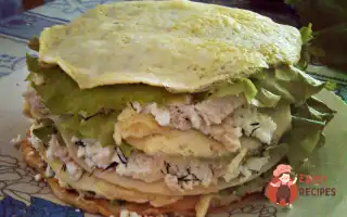 Білковий Торт З Куркою Та Сиром