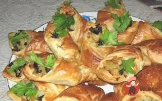 Грибні Кульочки З Листкового Тіста