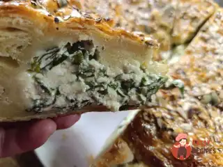 Пиріг із сиром і шпинатом