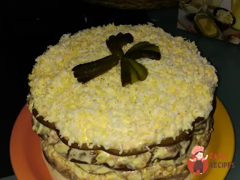 Печений печінковий торт