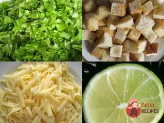 Салат з сиром та сухариками