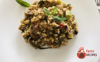 Веганський Рис З Цукіні Та Грибами