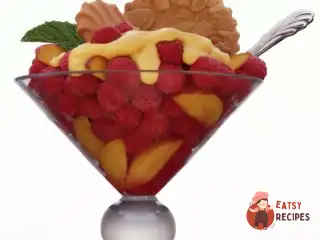 Сабайон із шампанського з малиною