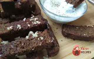 Часникові Грінки З Бородинського Хліба