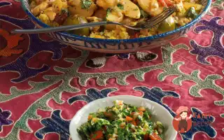 Кускус З Куркою, Айвою, Шафраном, Курагою Та Сушеною Вишнею