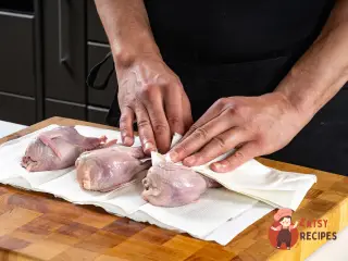 Крок 2: Перепілки в аерогрилі з овочами