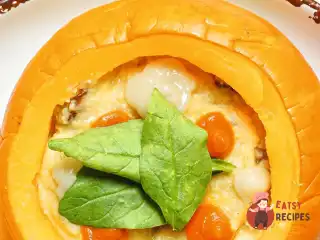 Гарбуз з пшоном та лисичками