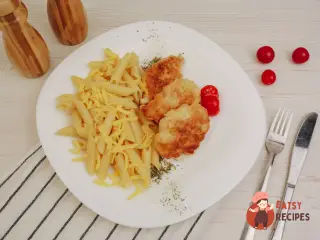 Крок 12: Макарони з рубаними курячими котлетами