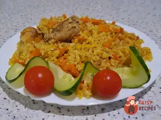 Тушена свиняча лопатка з булгуром