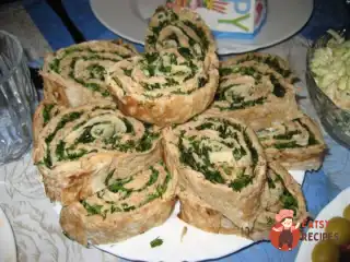 Рулет із лаваша з грибами