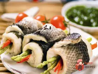Рулет із сибаси з овочами