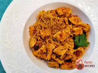 Індичка з грибами еноки