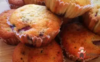 Маффіни З Чорницею Та Вишнею