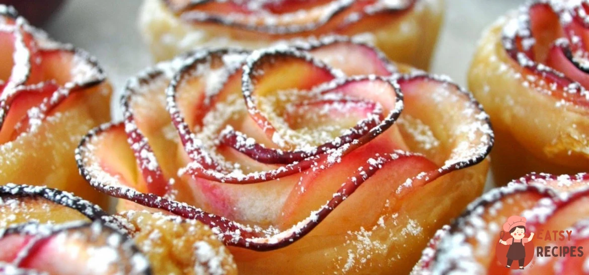 Яблучні трояндочки в листковому тісті