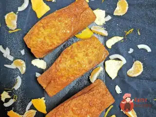 Морквяний кекс з мандаринами та м'ятою
